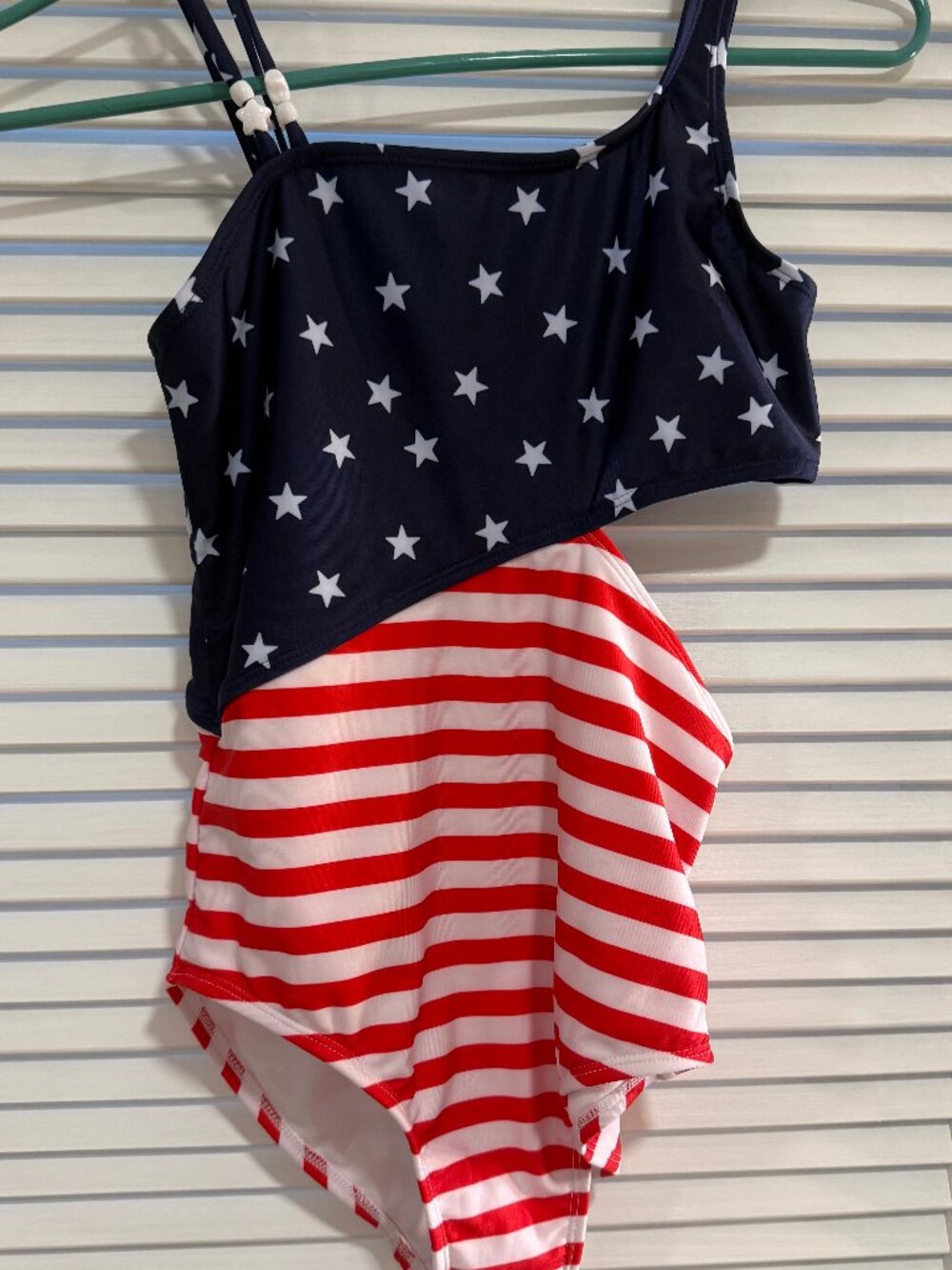 Cat & Jack Girls Swimsuit Stars & Stripes One Piece Size XL14
